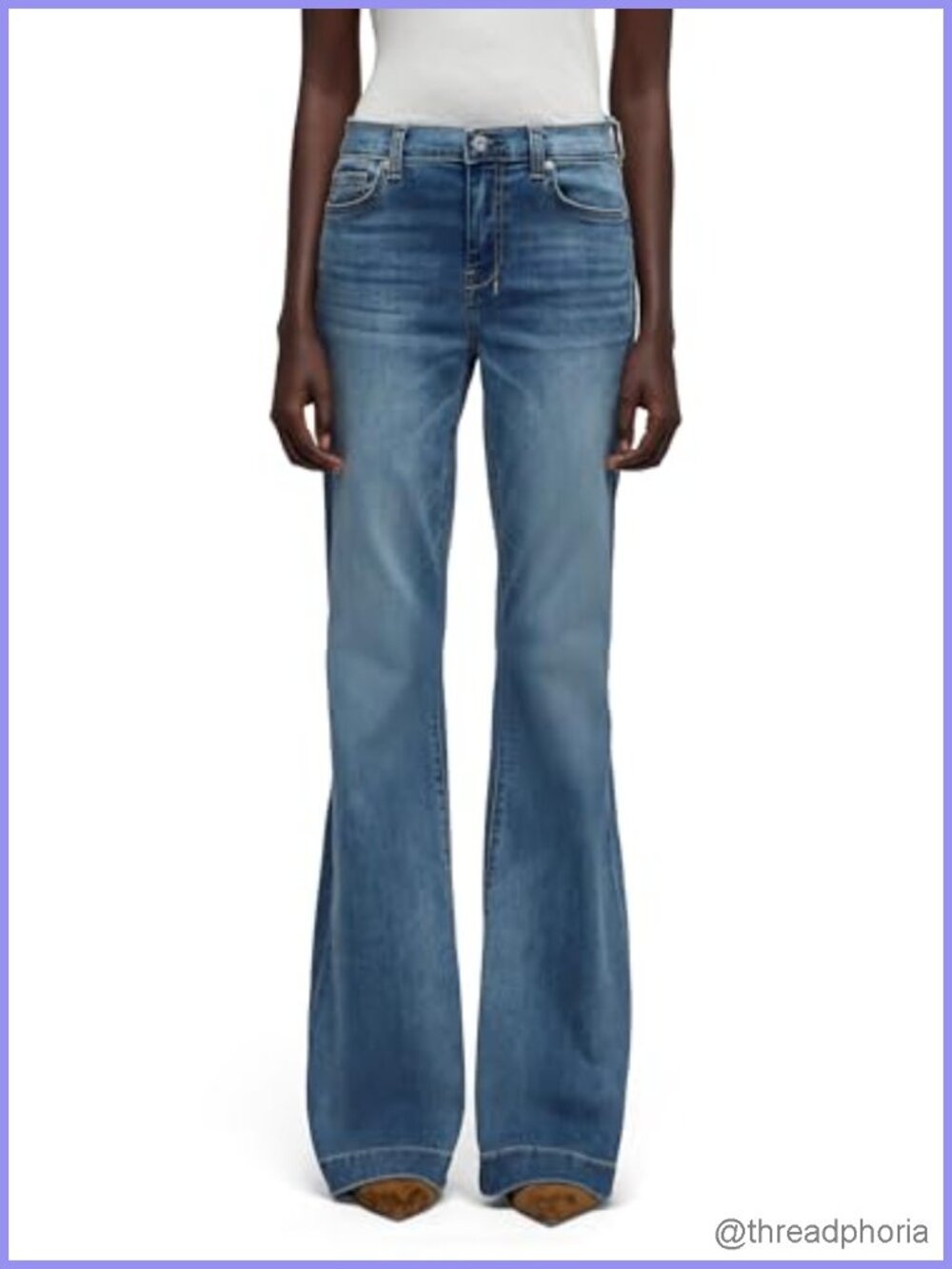 7 For All Mankind Women's Slim Illusion Long Inseam Dojo Jeans